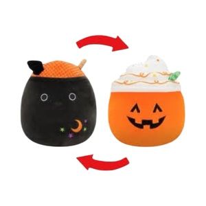 Squishmallows Morrison & Lester Cauldron and Jack O' Lantern Latte Halloween